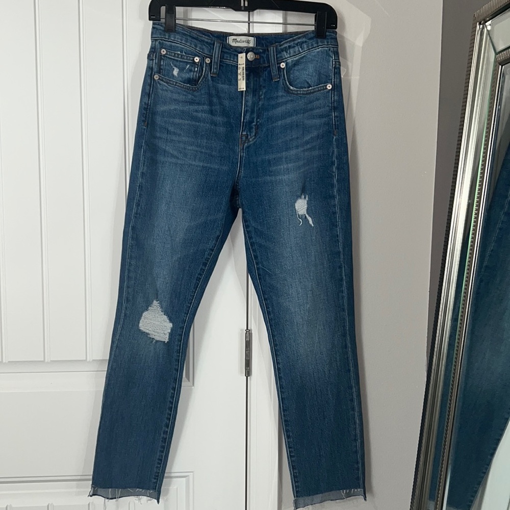 MADEWELL the highrise slim boyfriend jeans, NWT. Size 25